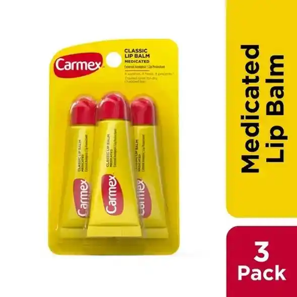 Carmex Bálsamo Labial Humectante Clásico X 3