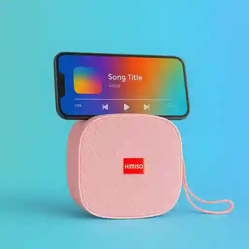Mini Parlante Kimiso Kms-m17 Bluetooth Con Soporte Para Teléfono (rosado)