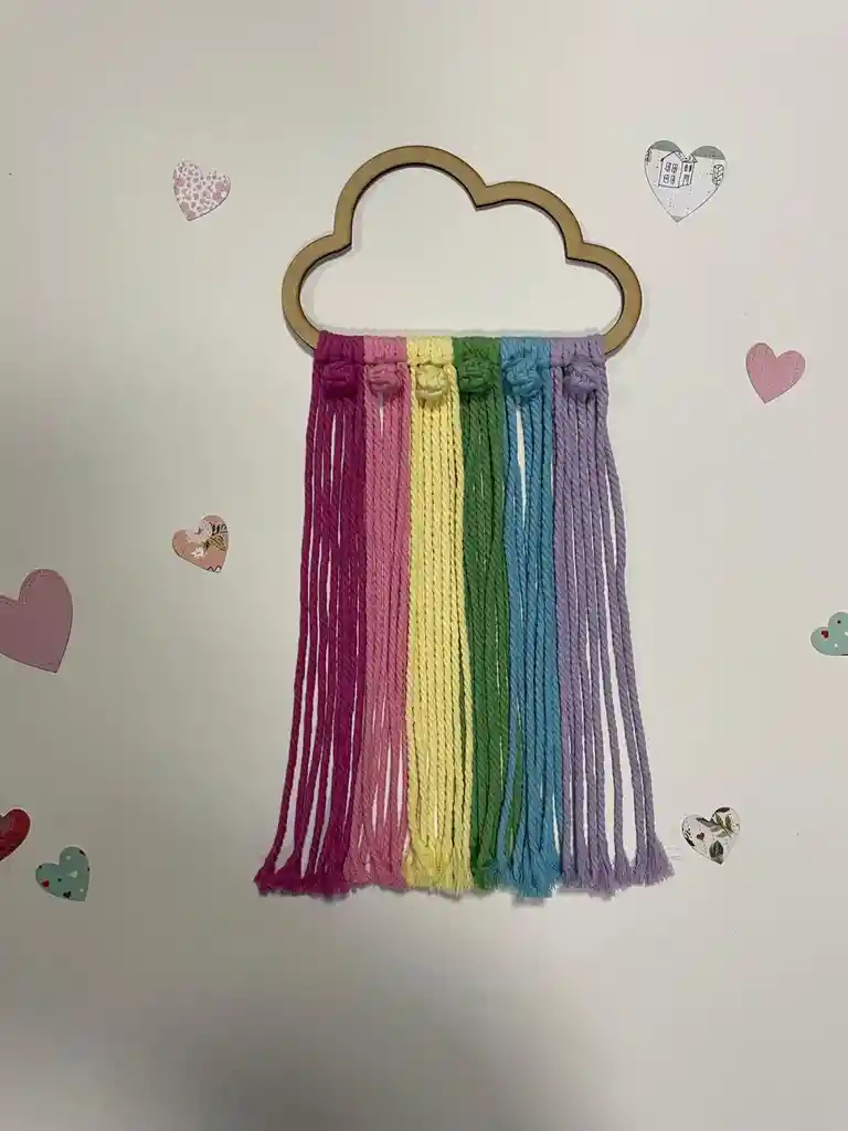 Colgante Nube En Macramé