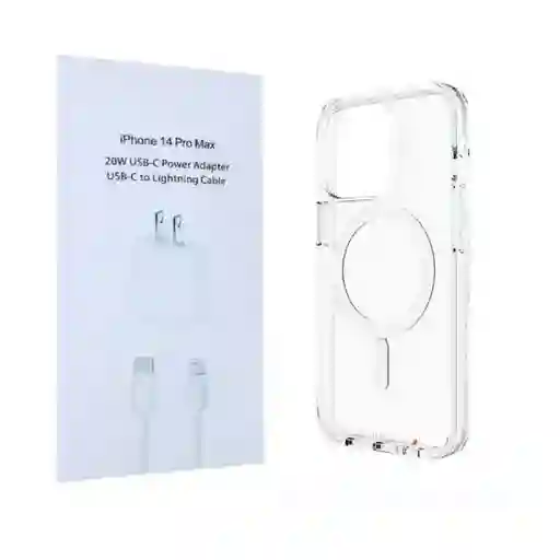 Combo Cargador Iphone 20w Carga Rapida + Funda Gear4 Crystal Palace Con Magsafe Para Iphone 14