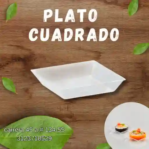 Plato Cuadrado Petite X 24 Und