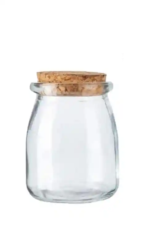 Frasco Vidrio 100 Ml Con Corcho Plano