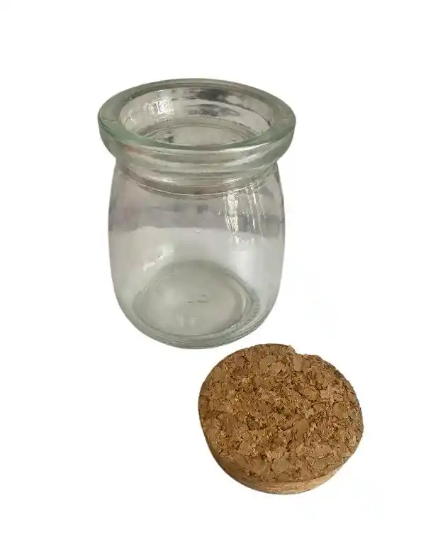 Frasco Vidrio 100 Ml Con Corcho Plano