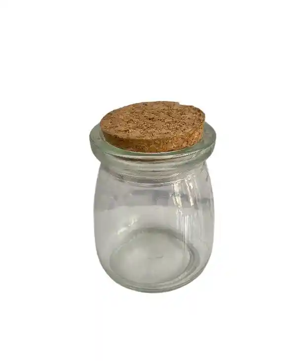 Frasco Vidrio 100 Ml Con Corcho Plano