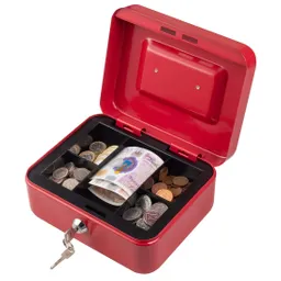 Caja Menor Fuerte Pequeña Metálica Llave Guarda Plata Dinero