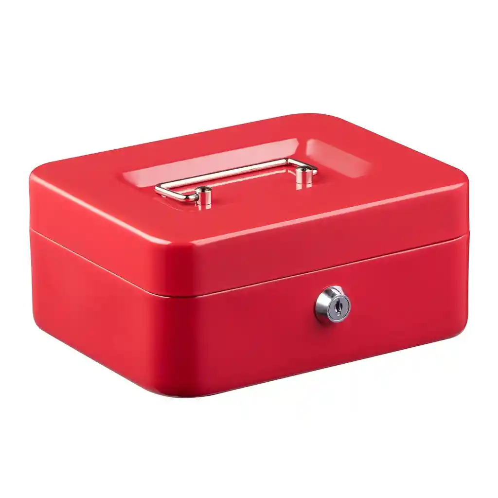 Caja Menor Fuerte Pequeña Metálica Llave Guarda Plata Dinero