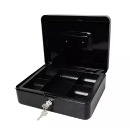 Caja Menor Fuerte Mediana Metálica Llave Guarda Plata Dinero
