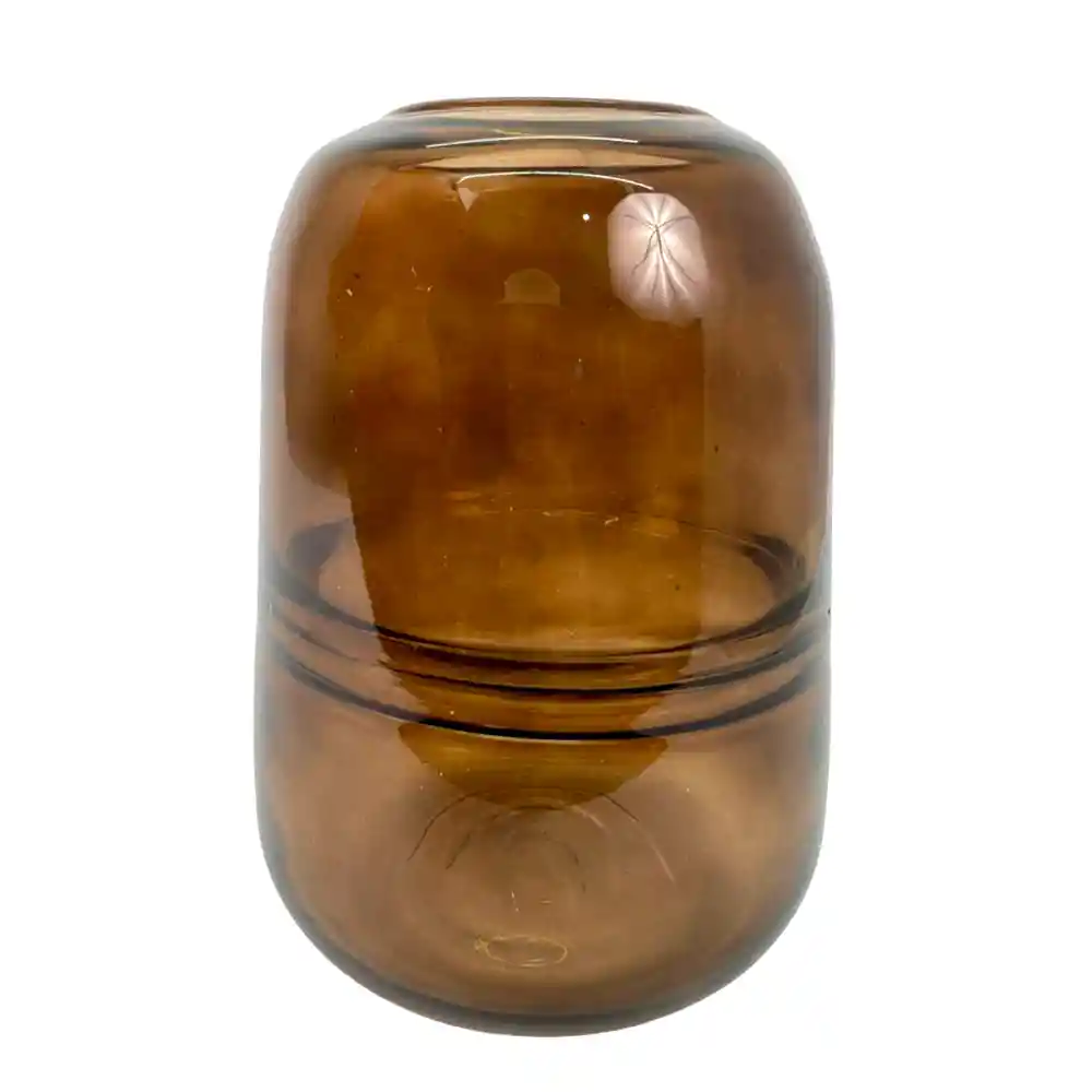 Florero Concepts Savanna 18x23x18cm Marron Vidrio