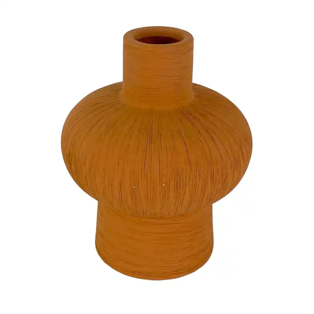 Florero Concepts Savanna 13x16x13cm Naranja Ceramica