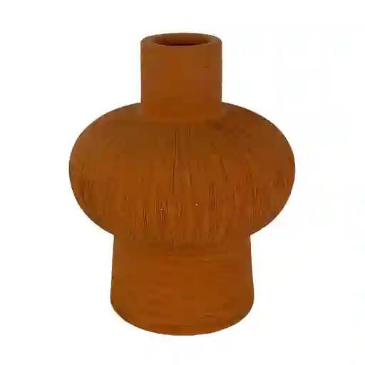 Florero Concepts Savanna 13x16x13cm Naranja Ceramica