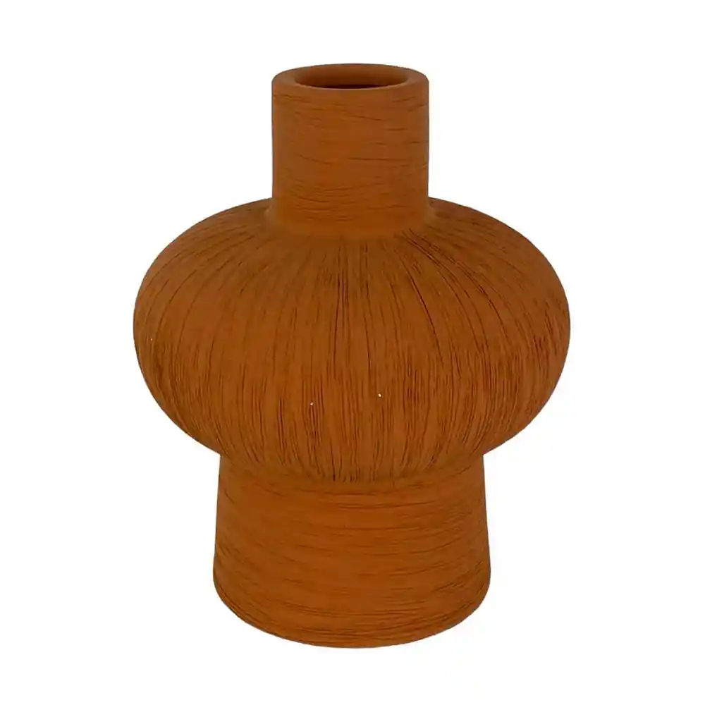 Florero Concepts Savanna 13x16x13cm Naranja Ceramica