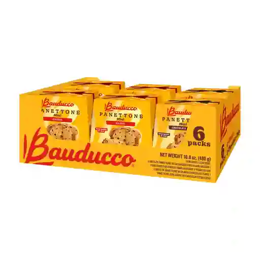 Bauducco Panettones Y Chocottones Minis 6 Unidades 80 G
