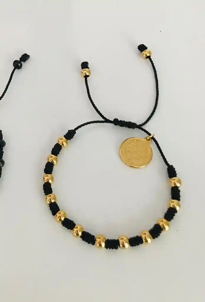 Pulsera 10 Nudos Negro San Benito Balin #6