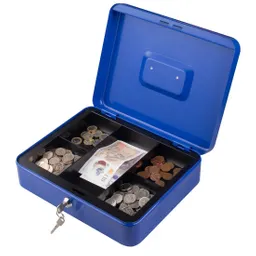Caja Menor Fuerte Grande Metálica Llave Guarda Plata Dinero