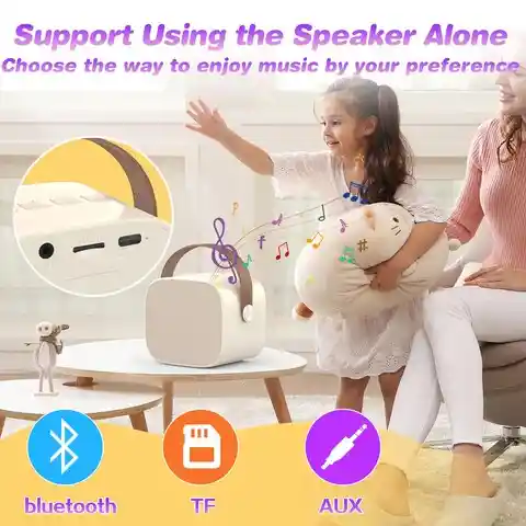 Parlante Bluetooth Karaoke + Micrófono Inalámbrico As-202