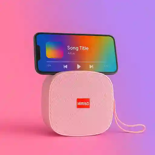 Mini Bafle Kimiso Kms-m17 Bluetooth Con Soporte Para Celular (rosado)