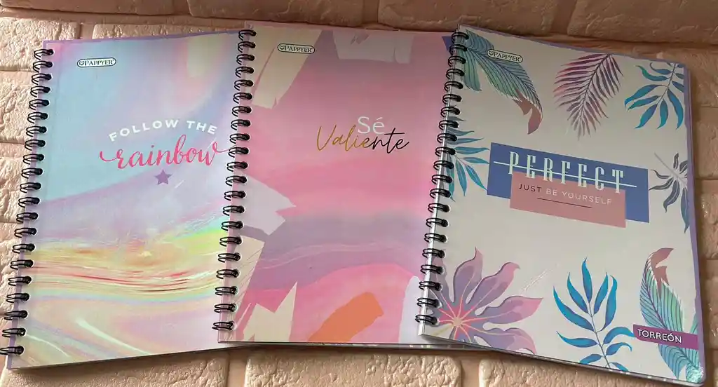 Cuaderno Argollado Cuadros Dama Grande Economico Pappyer 80 Hojas