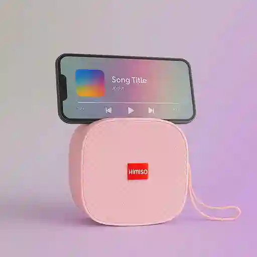 Mini Bafle Kimiso Kms-m17 Bluetooth Con Soporte Para Celular (rosado)