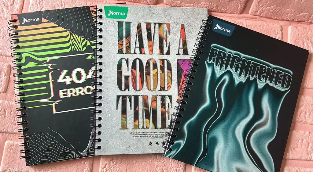 Cuaderno Argollado Cuadros Caballero Grande Pasta Dura Expresarte 80 Hojas