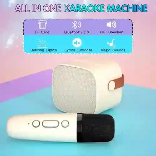 Parlante Bluetooth Karaoke + Micrófono Inalámbrico As-202