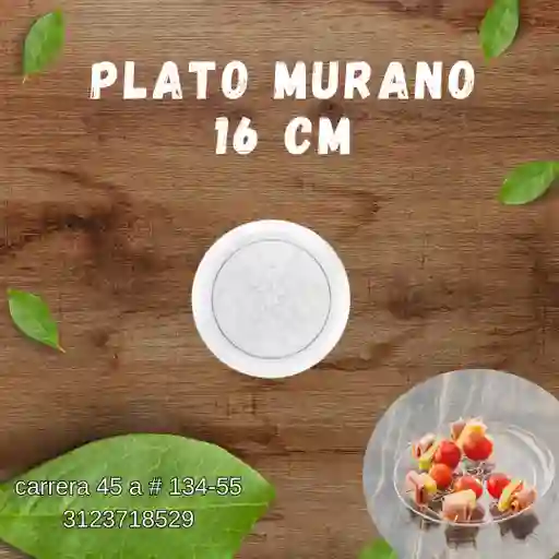 Plato Murano 16 Cm X 6 Und