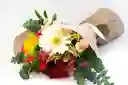 Bouquet De Gerberas, Claveles Y Astromelias Combo Chocolate Con Ferrero Rocher Pequeño
