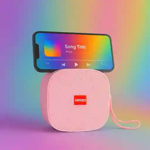Mini Bafle Kimiso Kms-m17 Bluetooth Con Soporte Para Celular (rosado)