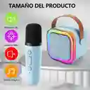 Parlante Karaoke Portátil Con Micrófono Inalámbrico, Luces Led Rgb (azul)