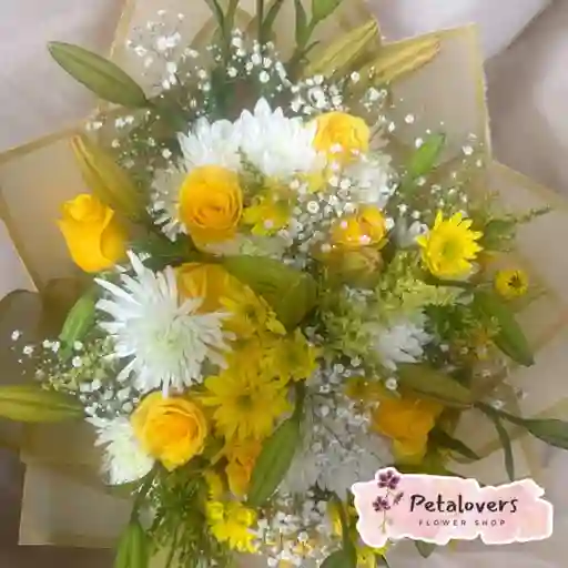 Flores Amarillas Flores Lirios Amarillos, Rosas Amarillas Y Margaritas Blancas Y Amarillas Navidad