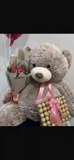 Peluche Grande Con Tulipanes Y Ferrero Grande