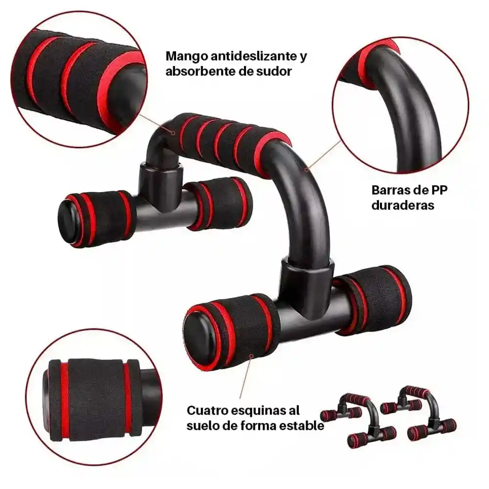 Barra Ejercicio Agarre Portatil Flexiones Brazo Fitnes Deporte Push Up