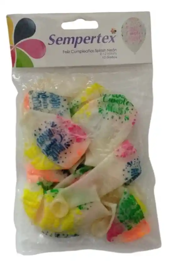 Paquete De Bombas R12 X 12 Unidades Feliz Cumpleaños