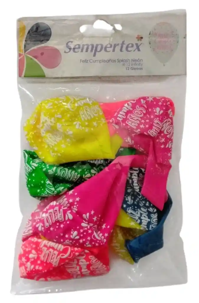 Paquete De Bombas R12 X 12 Unidades Feliz Cumpleaños