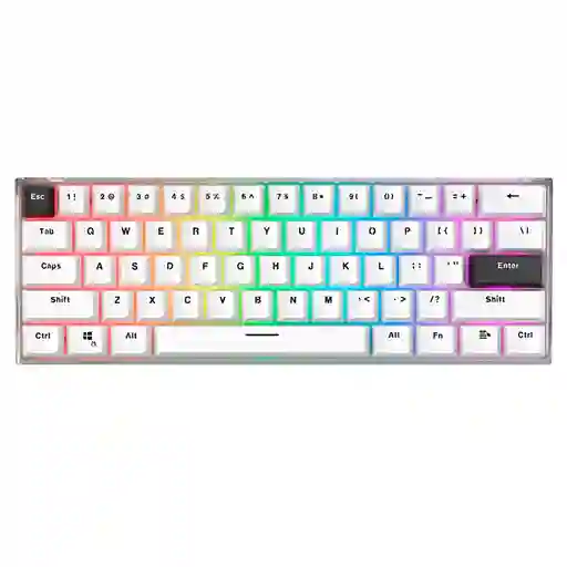 Teclado Gamer Mecanico Fantech Frost Mk857ft Blanco