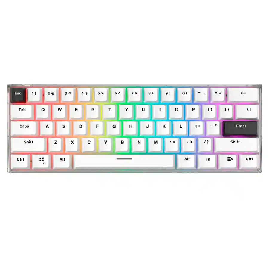 Teclado Gamer Mecanico Fantech Frost Mk857ft Blanco