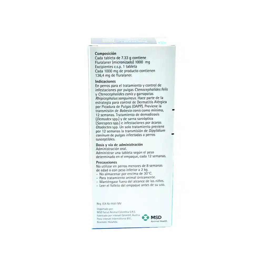 Bravecto 1tab 20kg-40kg
