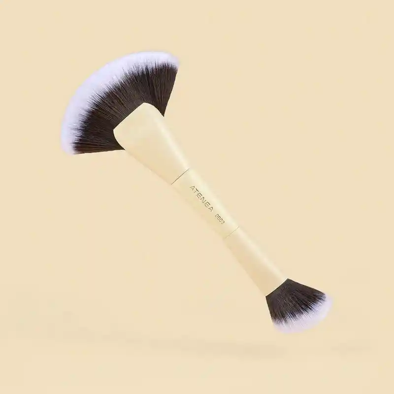 Brocha Duo Glam Para Iluminador Retirar Exceso Y Contorno - Atenea