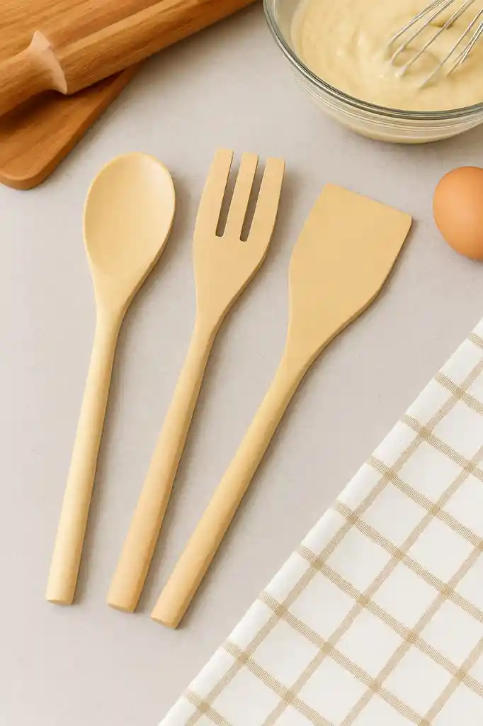 Juego De Utensilios En Madera De Cocina X 3