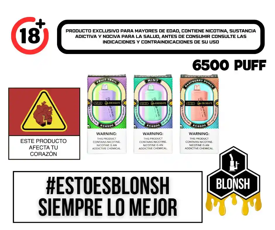 Strio Xc6500 Vape Kiwi Pom Mango – Desechable