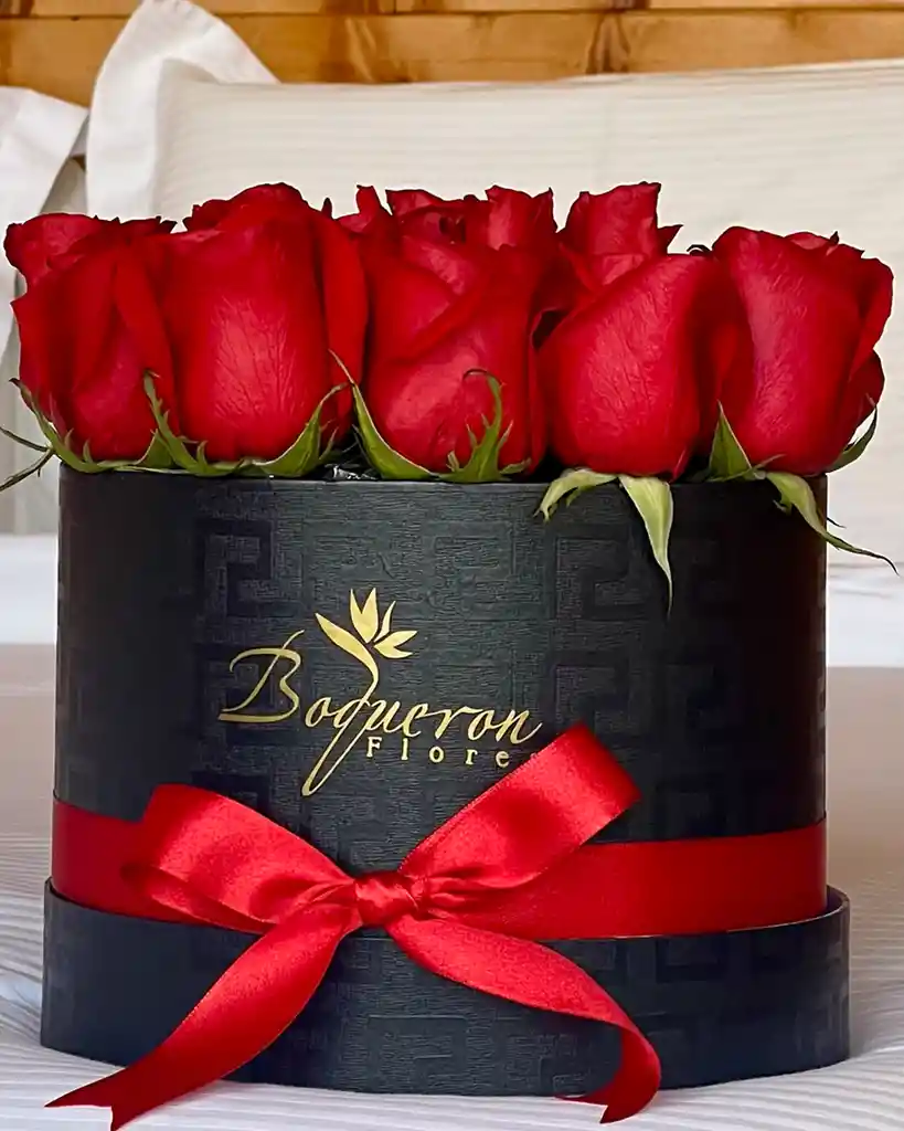 Rosas En Caja Rojas