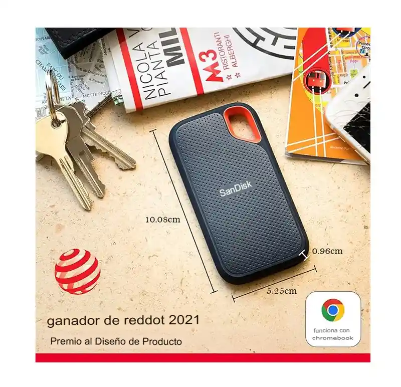 Sandisk 2tb Ssd Portátil, Resistente, Rápido Y Seguro Ip65
