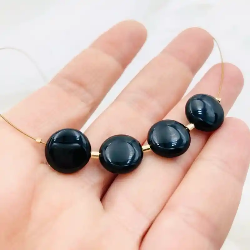 Collar Piedras Obsidiana