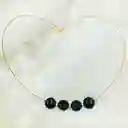 Collar Piedras Obsidiana