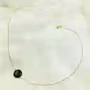 Collar Solitario Obsidiana