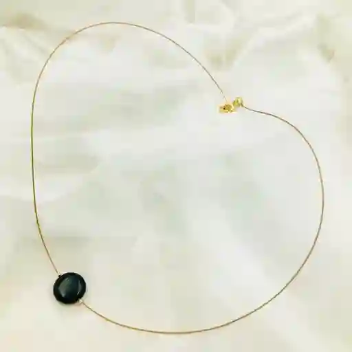 Collar Solitario Obsidiana