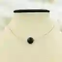Collar Solitario Obsidiana