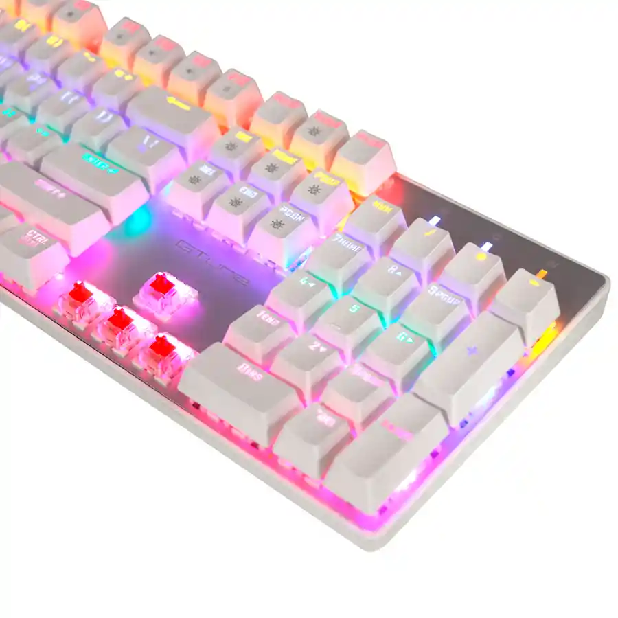 Tecaldo Mecanico Jyr Gamer Mkf30s Blanco Rgb