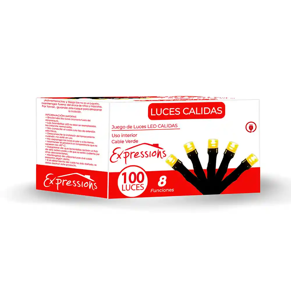 Luces Led Expressions Funciones Calida 100 595cm 110 V