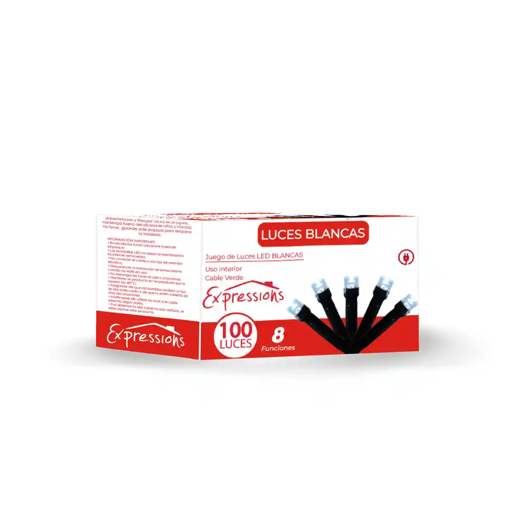 Luces Led Expressions Funciones 100 Pz 595cm Blanco 110 V