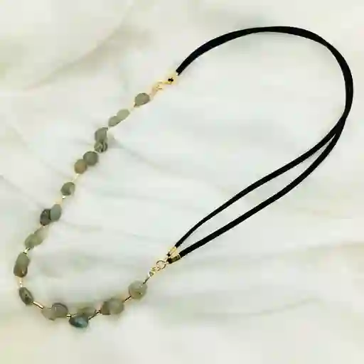 Collar Trenza De Piedras Labradorita